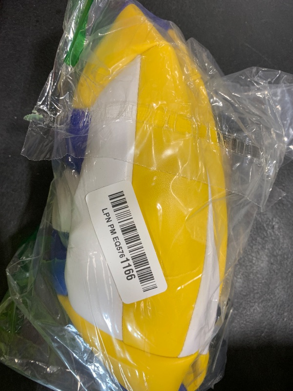 Photo 1 of Magicorange Volleyball, 1 Pack Official Size 5 Soft Touch Recreational Volleyballs- PU Leather Indoor Outdoor Volleyballs for Beach Play, Game,Gym,Training -Includes Ball Pump (Blue Yellow)
