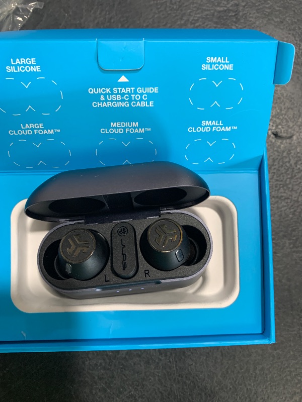 Photo 1 of JLab Epic Lab Edition True Wireless Earbuds, Hybrid Dual Drivers, Spatial Audio, Multipoint BT, Wireless or USB-C Charging, Wear Detect Auto Play/Pause, Google Fast Pair