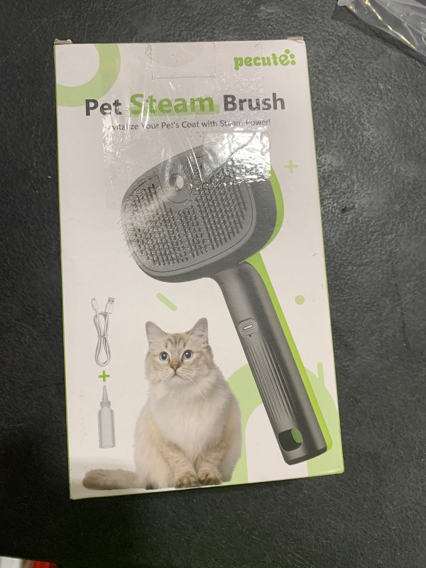 Photo 1 of Pecute Cat Steam Brush, Self-Cleaning Steam Cat Brush with 2 Water Spray Modes, Large Capacity Tank, Steaming Renu Dog Brush for Shedding Massaging Grooming, Cool Mist Only
