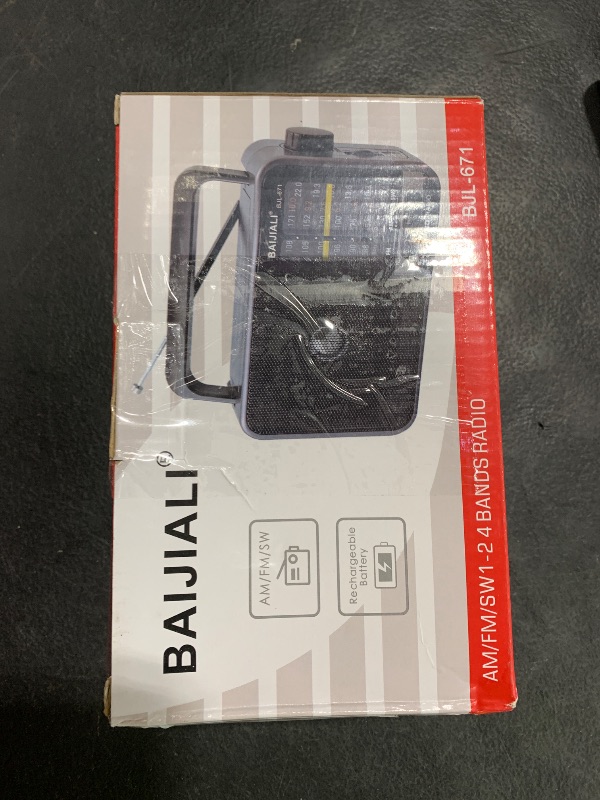 Photo 1 of Portable AM/FM Transistor Radio with Loud Speaker, Battery or USB Powered - Compact Emergency Radio for Indoor, Outdoor, Travel & Storms (Model BJL-671)