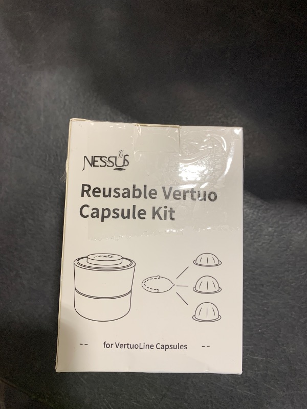 Photo 1 of Nessus Reusable Kit for Nespresso Pods Vertuo, Reuse Old Coffee Pods for Nespresso Vertuo: 100 Pcs Aluminum Foil Seal Lid, Holder, Brush, Refillable Vertuo Plus Next Capsule Machine