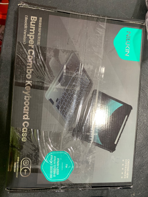 Photo 1 of Nillkin iPad Pro 11(1st/2nd/3rd/4th Gen) & iPad Air 5th/4th Generation Case with Keyboard, Magic Trackpad, Rugged Case with Detachable Keyboard, 7 Backlight Colors, Portrait/Landscape Modes, Black