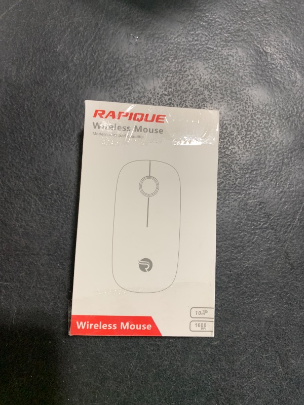 Photo 1 of RAPIQUE R306C USB C Wireless Mouse, Type-C 2.4GHz Portable Computer Mouse, Silent Click, Ultra-Slim, 3-Speed DPI, 480 Hours Battery Life, for USB-C Laptops, MacBook, iPad, Surface Pro, MacOS - White