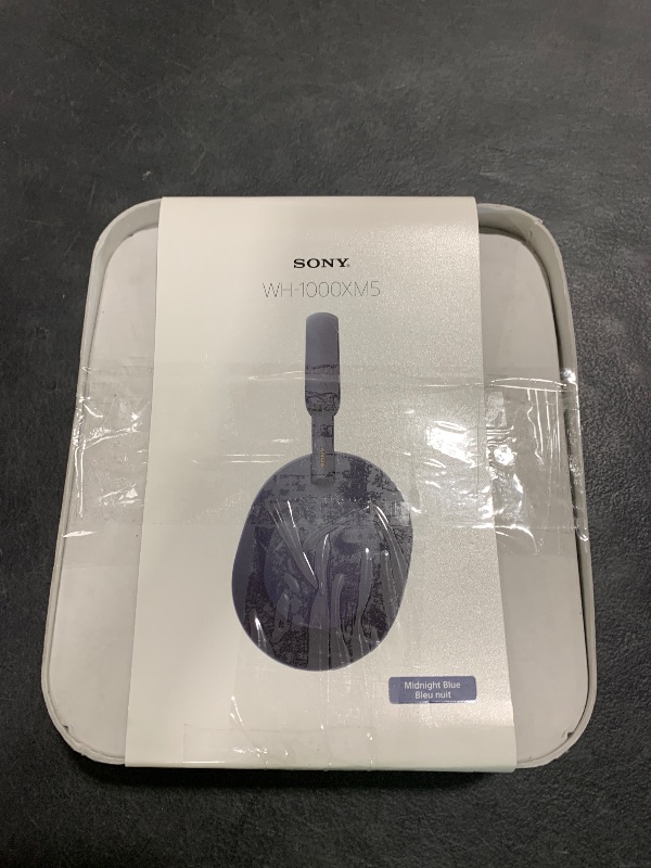 Photo 1 of Sony WH-1000XM5 Premium Noise Canceling Headphones, Auto NC Optimizer, 30-Hour Battery, Alexa Voice Control, Midnight Blue