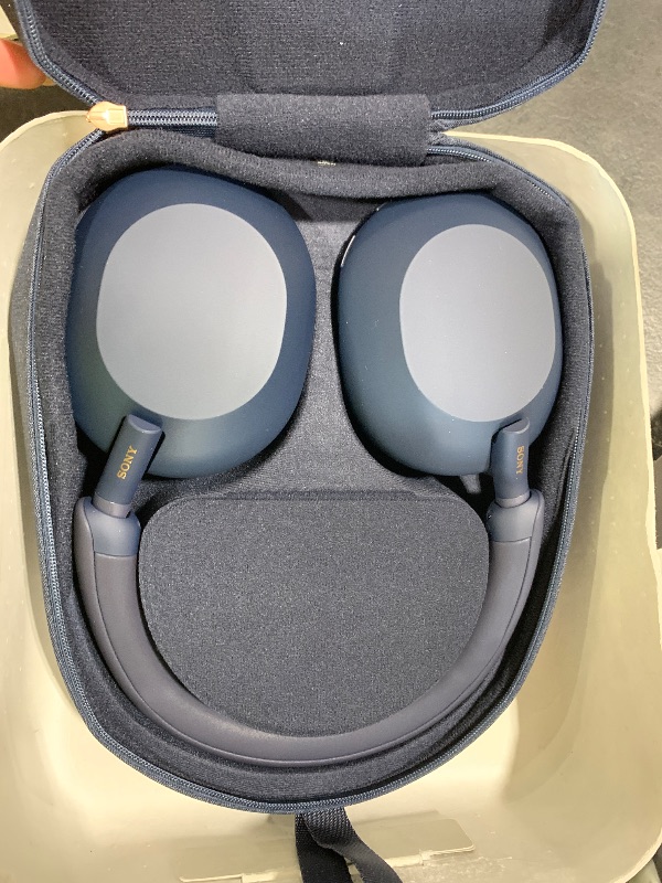 Photo 1 of Sony WH-1000XM5 Premium Noise Canceling Headphones, Auto NC Optimizer, 30-Hour Battery, Alexa Voice Control, Midnight Blue