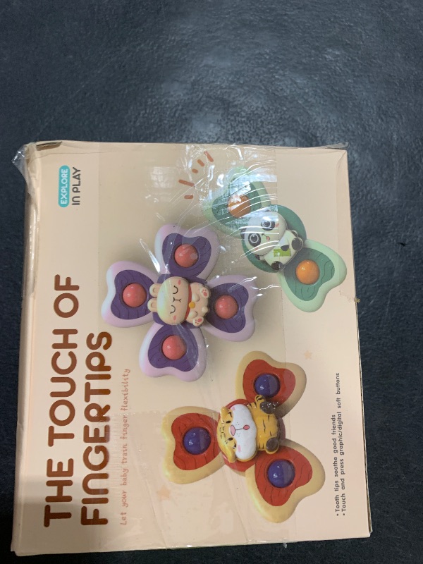 Photo 1 of TOHIBEE 3-Piece Animal Suction Cup Spinner Toys for 1-3 Year Old Boys & Girls - Sensory Toys for Toddlers 12-18 Months - First Birthday Gifts