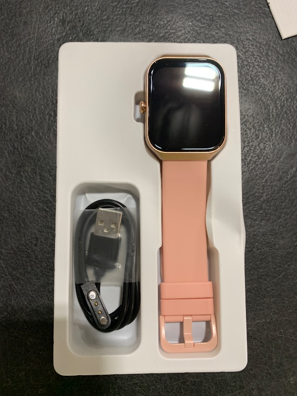 Photo 1 of Smart Watch(Answer/Make Call), 1.96" HD Smartwatch for Women, 2025 Fitness Watch with 110+ Sport Modes/Heart Rate/Sleep Monitor/Pedometer, IP68 Waterproof Fitness Activity Tracker for Android iOS Pink