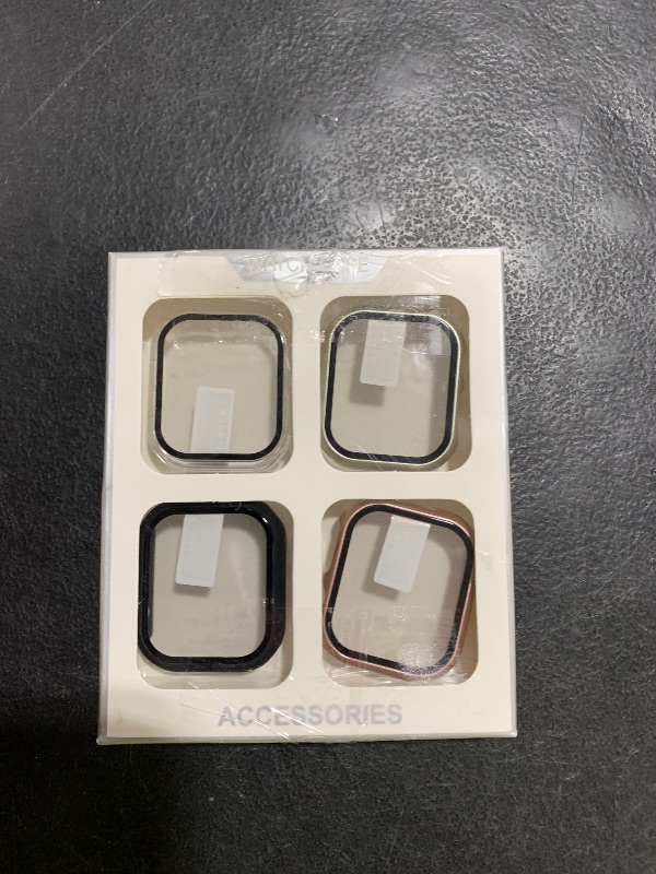 Photo 1 of Hvalucen 4 Pack Case for Apple Watch with Built-in Tempered Glass Screen Protector for Apple Watch Series 10, Slim Bumper Cover for iWatch 42mm