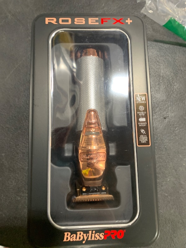 Photo 1 of BaBylissPRO RoseFX+ Professional Barber Cord/Cordless Hair Trimmers in Rosegold – Beard Trimmer for Men, Professional Stylist & Barber Clippers, USB-C Cordless Hair Clippers for Men