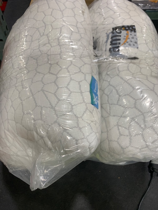 Photo 1 of QUTOOL Cooling Bed Pillows for Sleeping Shredded Memory Foam King Pillows 2 Pack Gel Pillows King Size Set of 2, Support Yet Soft Adjustable Pillow for Side, Back Sleepers