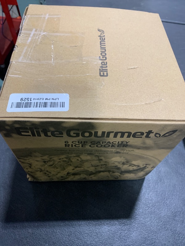 Photo 1 of Elite Gourmet ERC006SS 6-Cup Electric Rice Cooker with 304 Surgical Grade Stainless Steel Inner Pot, Makes Soups, Stews, Porridges, Grains and Cereals, 6 cup (3 cups uncooked), Black