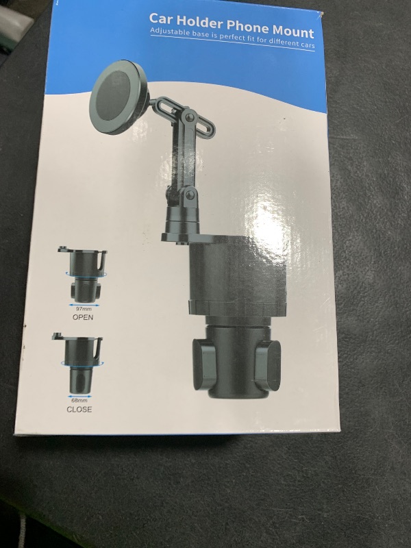 Photo 1 of Magnetic Wireless Cup Phone Holder for Magsafe Car Mount Charger 15W Fast Charging Cell Phone Stand Drink Holder with Expandable Base Fit Round Cup Holder for iPhone 16 15 14 13 12 Series Most Bottles