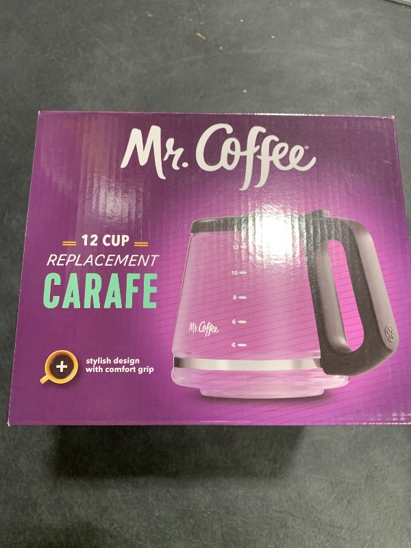 Photo 1 of Mr. Coffee 12-Cup Replacement Carafe – Compatible with Mr. Coffee 12 Cup Machines, Glass Pot with Black Handle
