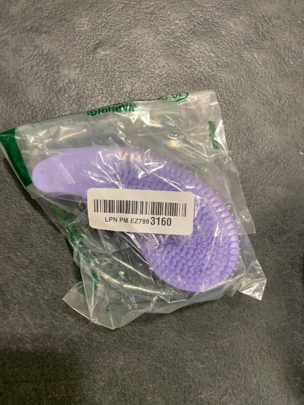 Photo 1 of Comma-Shaped Small Dog Brush, Fit for Yorkie, Shih Tzu, Maltese Maltipoo Pomeranian - Gentle Soft Bristles for Effortless Pet Hair Removal, Puppy Essentials (Crystal Purple)