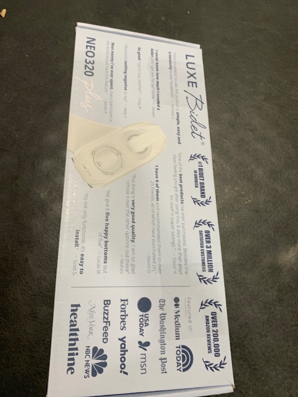Photo 1 of LUXE Bidet NEO 320 Plus - Patented Bidet Attachment for Toilet Seat, Innovative Hinges to Clean, Slide-in Install, Advanced 360° Self-Clean, Warm, Dual Nozzles, Feminine & Rear Wash (White)