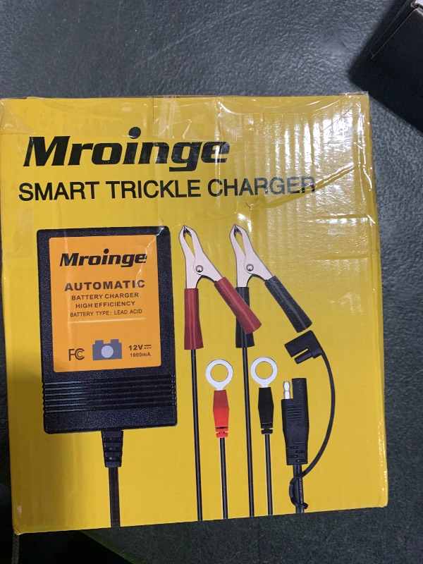 Photo 1 of Trickle Charger 12V 1000mA Smart Battery Charger & Maintainer and Automatic Float Charger for Motorcycle, ATV, Lawnmowers and More