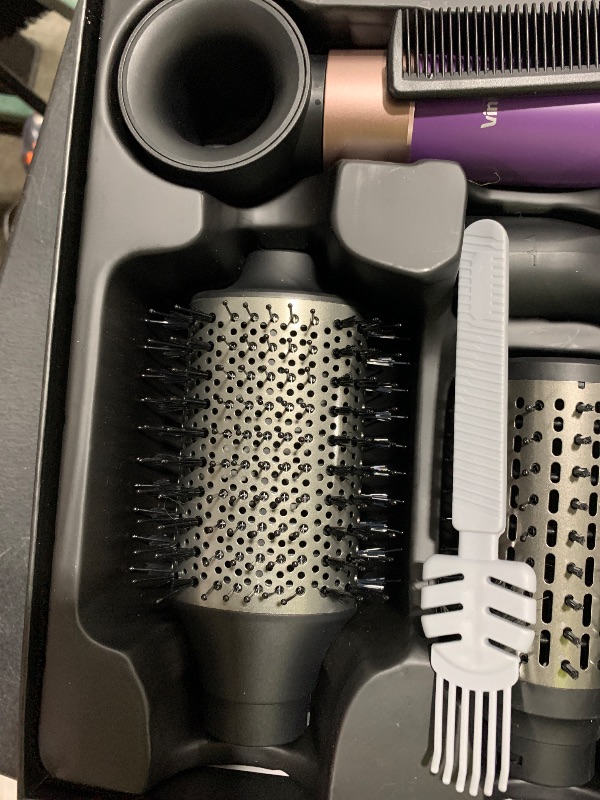 Photo 1 of Vincofy 7-in-1 Hair Dryer Brush and Hair Styler Set – Fast Drying, Curling, Straightening & Volumizing – Hot Air Styling Tool with No Heat Damage – for All Hair Types – Lavender