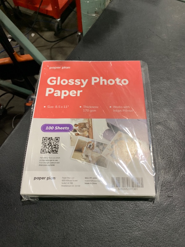Photo 1 of Glossy Photo Paper For Printer 8.5 x 11" - (100 Sheets) - Works with Inkjet Printer, Easy to Use, Premium Picture Paper