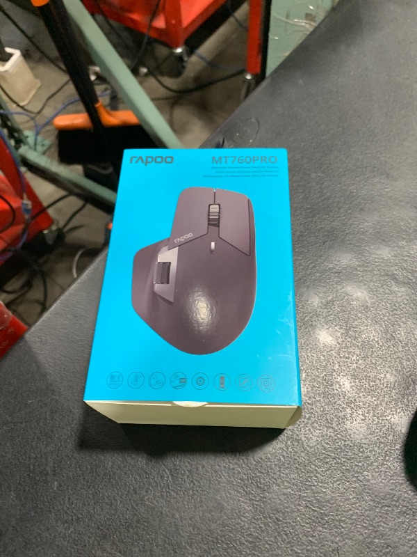 Photo 1 of Rapoo MT760 PRO Wireless Mouse, NearLink + Bluetooth 5.0 Multi-Device, 12K DPI, 2K Polling, Ergo for Work & Gaming, 11 Programmable Buttons, On-Board Memory, Quiet Clicks, USB-C, 120 Days Battery Life
