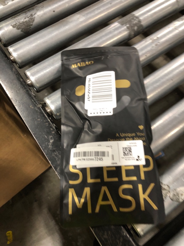 Photo 1 of MABAO Sleep Mask for Side Sleeper, Eye Mask for Sleeping Women Men, 3D Contoured Cup No Eye Pressure 100% Light Blocking Sleeping Mask with Adjustable Strap Night Blindfold Flight, Travel, Nap, Black