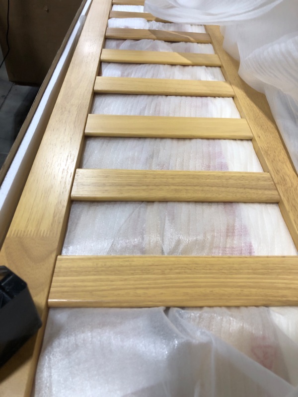 Photo 1 of Novilla Queen Bed Frame with Headboard, Solid Wood Bed Frame Foundation with Wood Slat Support, No Box Spring Needed, Easy Assembly