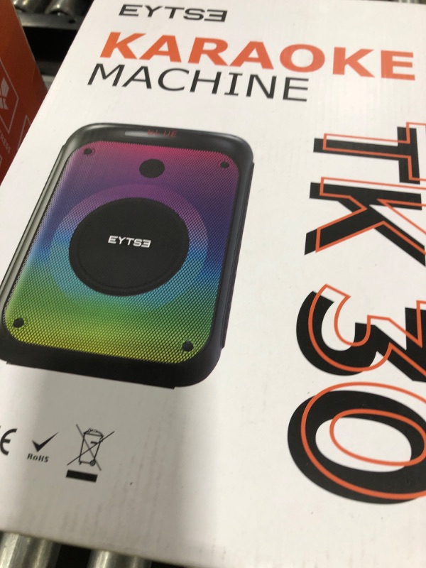 Photo 1 of EYTSE Karaoke Machine for Adults with 2 Wireless UHF Microphones, 120W Peak Portable Bluetooth Karaoke Party Speaker with Party Lights, Echo Effects, TWS Stereo Sound/USB Recording for Indoor/Outdoor