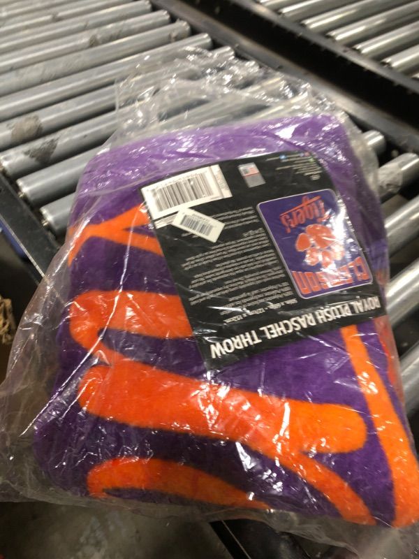 Photo 1 of Northwest NCAA Clemson Tigers Unisex-Adult Raschel Throw Blanket, 50" x 60", Alumni