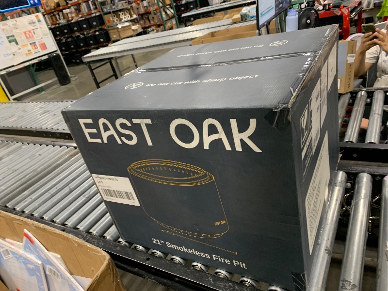 Photo 1 of EAST OAK Smokeless 21'' Firepits for Outside Patio, 304 Stainless Steel Wood Burning Fireplaces, Portable Outdoor Bonfire Pit with Poker