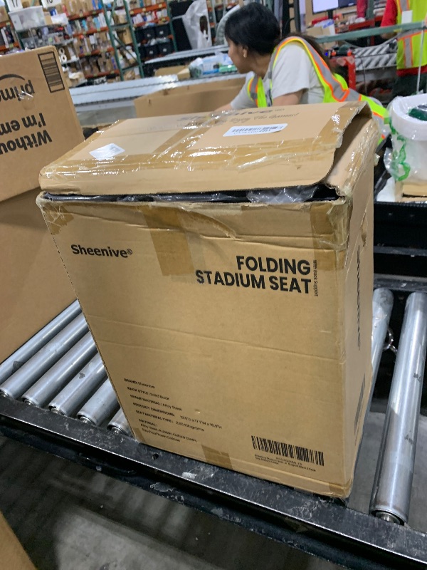 Photo 1 of Sheenive Stadium Seats for Bleachers with Back Support, Bleacher Seats with Backs and Cushion Wide, Padded Portable Folding Comfort Stadium Chair with Shoulder Strap, Perfect for Sports Events