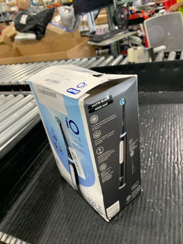 Photo 1 of Oral-B iO Deep Clean Rechargeable Electric Powered Toothbrush, Black with iO Series 3 Limited, 2 Brush Heads and Travel Case - Pressure Sensor to Protect Gums - 3 Cleaning Settings - 2 Minute Timer