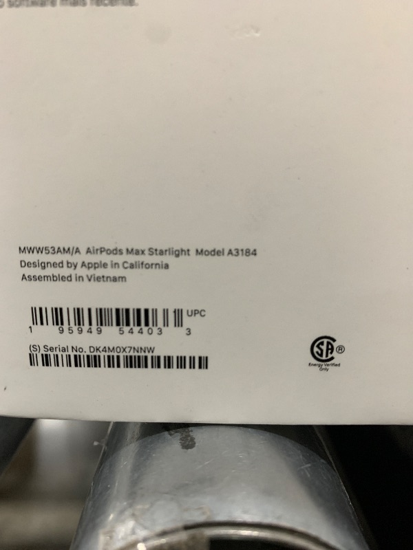 Photo 1 of Apple AirPods Max Wireless Over-Ear Headphones, Pro-Level Active Noise Cancellation, Transparency Mode, Personalized Spatial Audio, USB-C Charging, Bluetooth Headphones for iPhone - Starlight