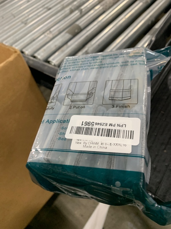 Photo 1 of Square Chair Leg Protectors for Hardwood Floors,16 Pcs Silicone Felt Furniture Legs Caps to Prevent Floor from Scratches and Reduce Noise, Easy to Move, (Fit: 2.25" -2.75" Clear).