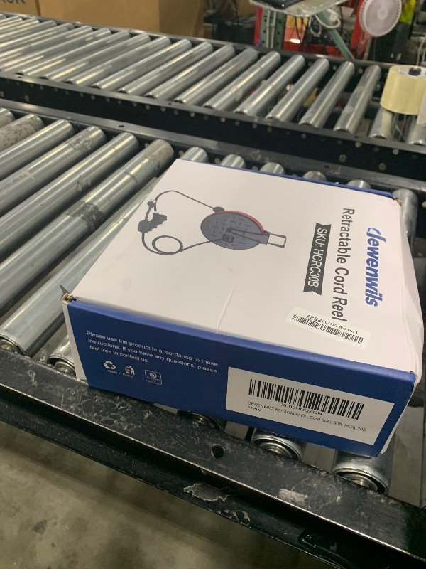 Photo 1 of DEWENWILS 30 Ft Retractable Extension Cord Reel, Ceiling or Wall Mount 16/3 Gauge SJTW Power Cord with 3 Electrical Outlets Pigtail for Garage and Shop, 10 Amp Circuit Breaker, Metal Plate, UL Listed