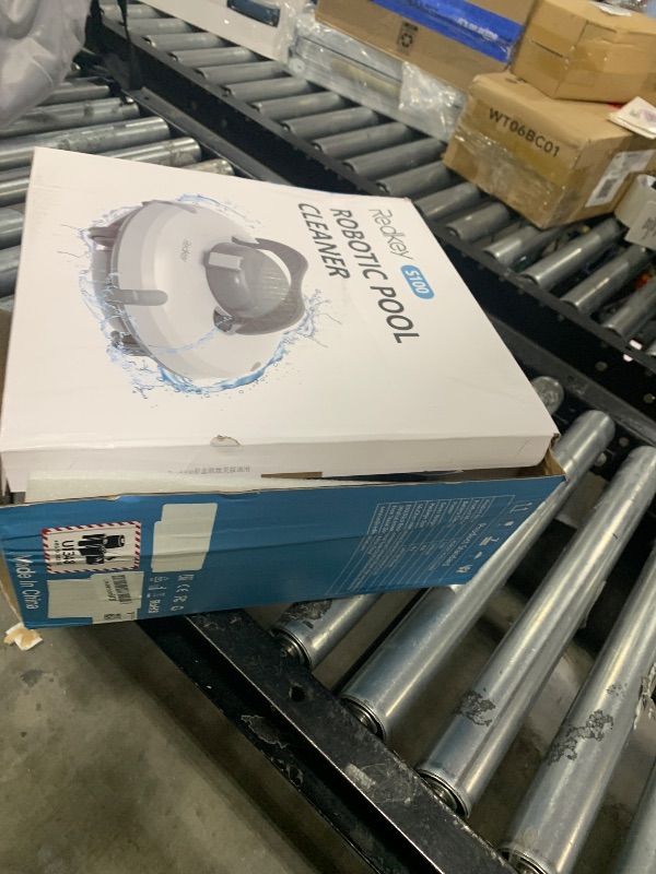 Photo 1 of Redkey S100 Cordless Robot Pool Cleaner, Last 130Min, 18° Slope Angle, Automatic Pool Vacuum for Above Ground Pools, Self-Parking Pool Cleaner with Filter Basket, Pool Robot Up to 1100 sq.ft