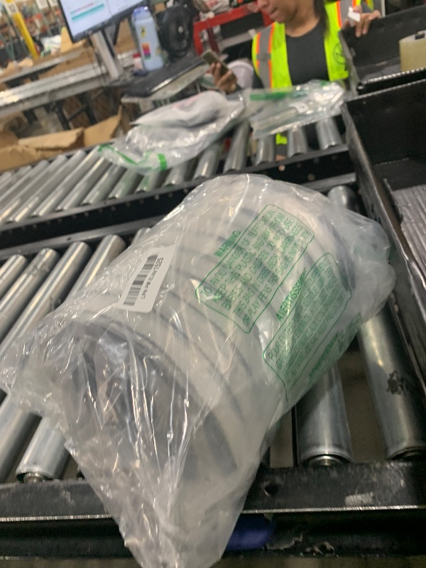 Photo 1 of 1 INCH Electric Fence Polytape, 8 Strands of Electrical Conductors Poly Electric Fence Tape, 656 Feet Roll, 1 Inch Wide White and Black Poly Tape Electric Fence