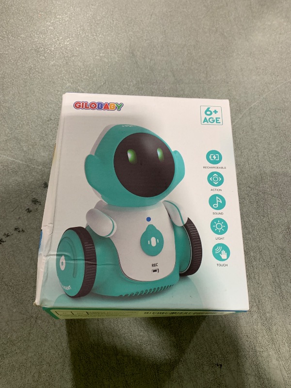 Photo 1 of GILOBABY Robot Toys, Rechargeable Smart Talking Robots for Kids, Intelligent Robot with Voice Controlled Touch Sensor, Singing, Dancing, Recording, Repeat, Birthday Gifts for Boys Ages 6+ Years