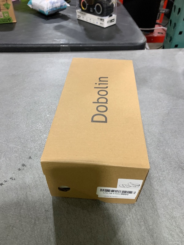 Photo 1 of DOBOLIN Women's Wide Width Heels Square Open Toe Sandals Two Strap Heeled Sandals 2-Inch Dress Shoes Chunky Low Heels Comfortable Dressy Party Wedding Bridal White Size 10W
