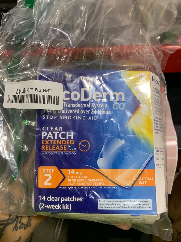 Photo 1 of NicoDerm CQ Step 2 Nicotine Patches to Quit Smoking - Stop Smoking Aid, 14 Count (2-Week Kit)