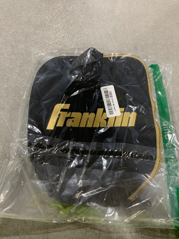 Photo 1 of Franklin Sports Pickleball Paddle Cover - Black + Pink Case for Pickleball Paddles - Protective Racket Cover with Hook - Fits Standard Size Rackets -Black/Gold