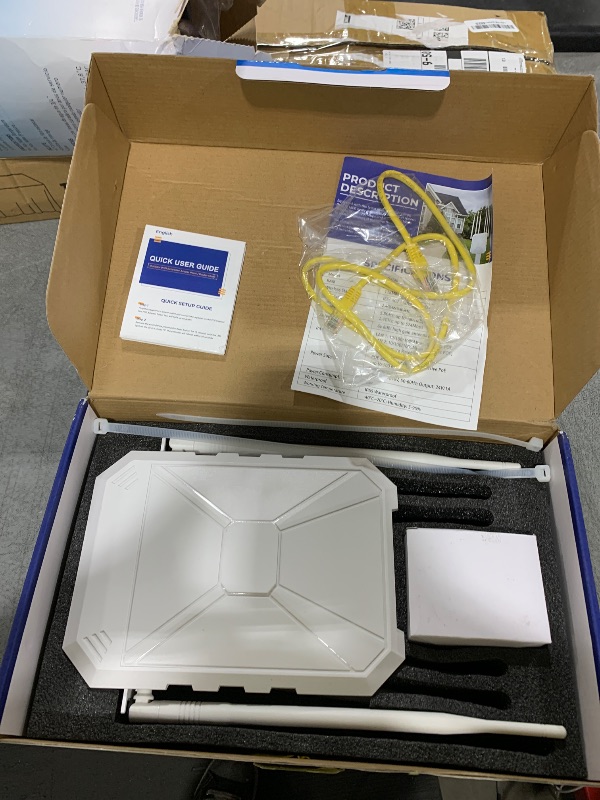 Photo 1 of AX1800 Outdoor WiFi 6 Extender, High Power Outdoor WiFi Extender Signal Booster, Long Range Outdoor WiFi Access Point, IP67 Weatherproof, Passive PoE, for Starlink, Patio, Camping, Yard, RV
