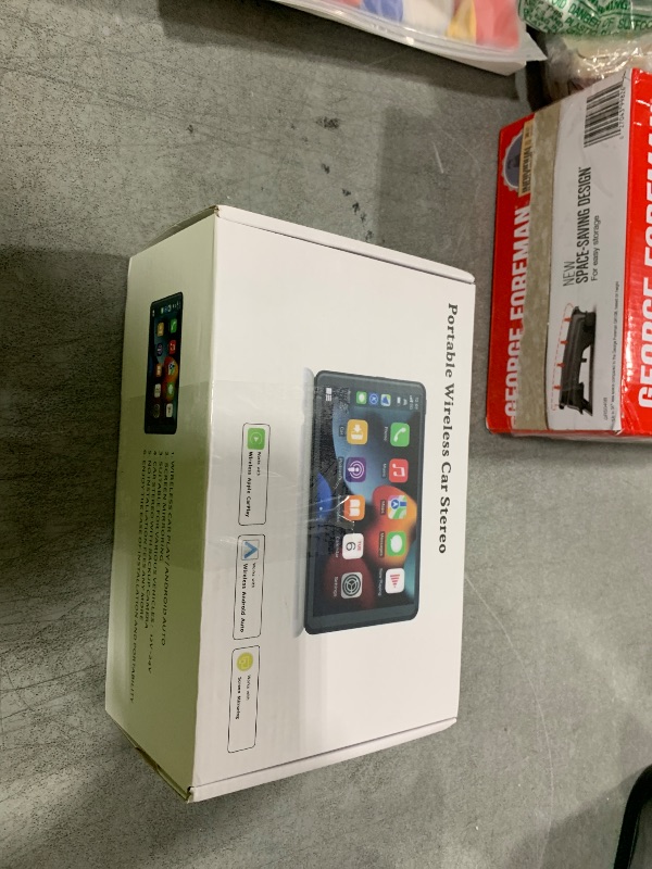 Photo 1 of Portable Wireless with Apple CarPlay and Android Auto Screen for Car, 7" HD Touch Screen Car Stereo with Mirror Link, Bluetooth 5.2, Backup Camera, AUX,FM Transmitter for All Vehicle
