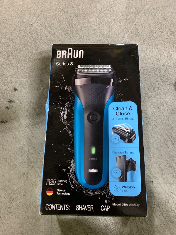 Photo 1 of Braun Electric Razor for Men, Series 3 310s Electric Foil Shaver, Rechargeable, Wet & Dry