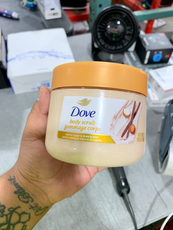Photo 1 of Dove Vanilla Sugar & Shea Butter Body Scrub Exfoliates and Deeply Nourishes for Smooth, Radiant Skin 15 oz