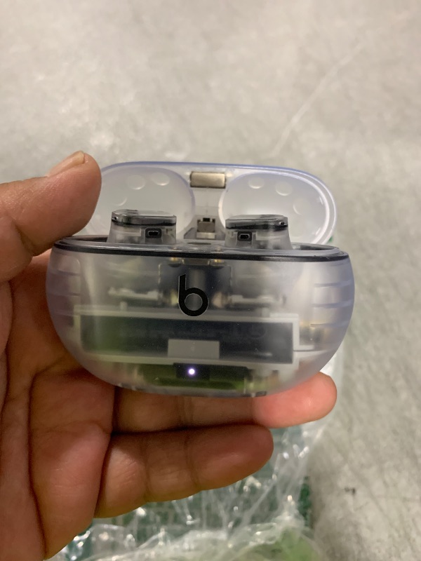 Photo 1 of Beats Studio Buds + | True Wireless Noise Cancelling Earbuds, Enhanced Apple & Android Compatibility, Built-in Microphone, Sweat Resistant Bluetooth Headphones, Spatial Audio - Transparent