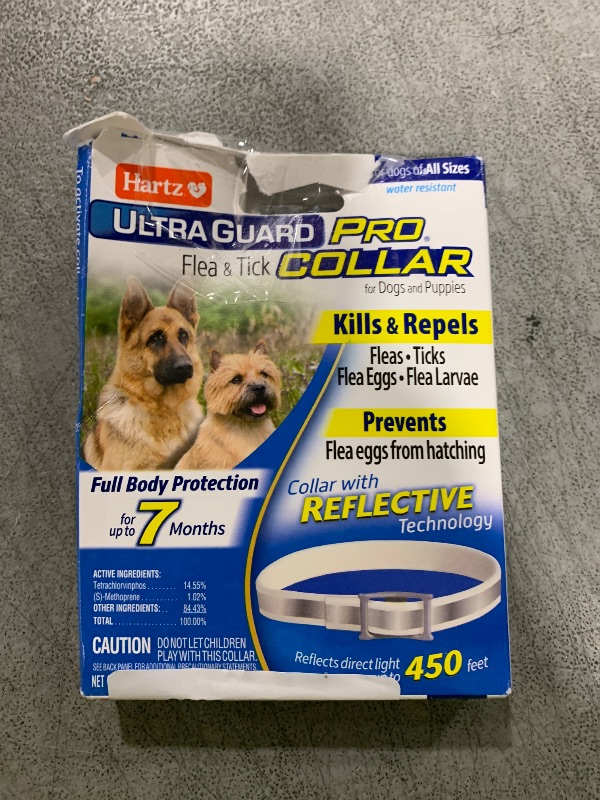 Photo 1 of Hartz UltraGuard Pro Reflective Flea & Tick Collar for Dogs and Puppies, 7 Month Flea and Tick Prevention Per Collar, 1 Count