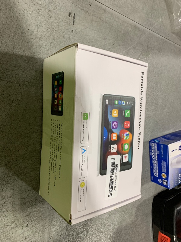 Photo 1 of Portable Wireless with Apple CarPlay and Android Auto Screen for Car, 7" HD Touch Screen Car Stereo with Mirror Link, Bluetooth 5.2, Backup Camera, AUX,FM Transmitter for All Vehicle