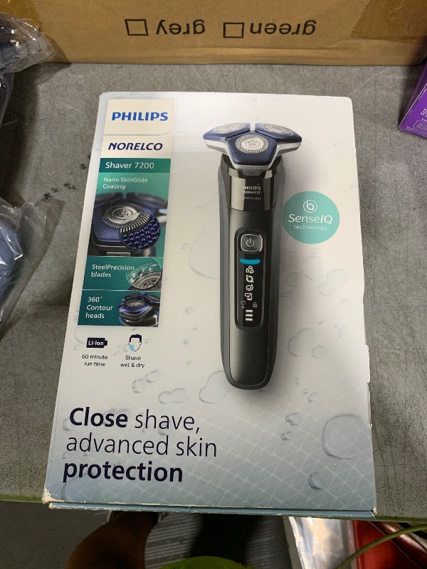 Photo 1 of Philips Norelco Shaver 7200, Rechargeable Wet & Dry Electric Shaver with SenseIQ Technology and Pop-up Trimmer, S7887/82