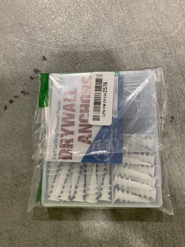 Photo 1 of Tkiaea 80 Pcs Self-Drilling Drywall Anchors - #8 x 1-1/4" Dry Wall Anchors and Screws Kit