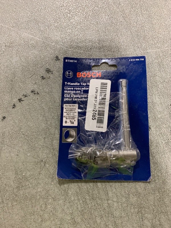 Photo 1 of BOSCH BTH014#0-1/4 In. T-Handle Tap Wrench
