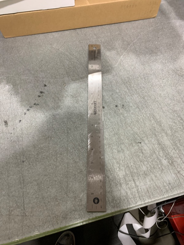 Photo 1 of Westcott 10416 15" Stainless Steel Office Ruler with Non Slip Cork Base